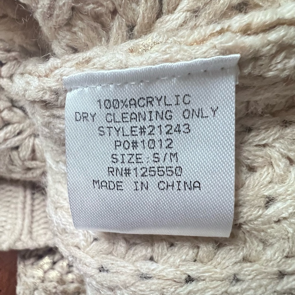 NWOT FRINGE Back Sweater Dress. Yellow/Gold Metallic S/M - Picture 9 of 9